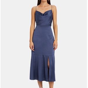 Intermix Paris Silk Slip Dress Blue Size 4